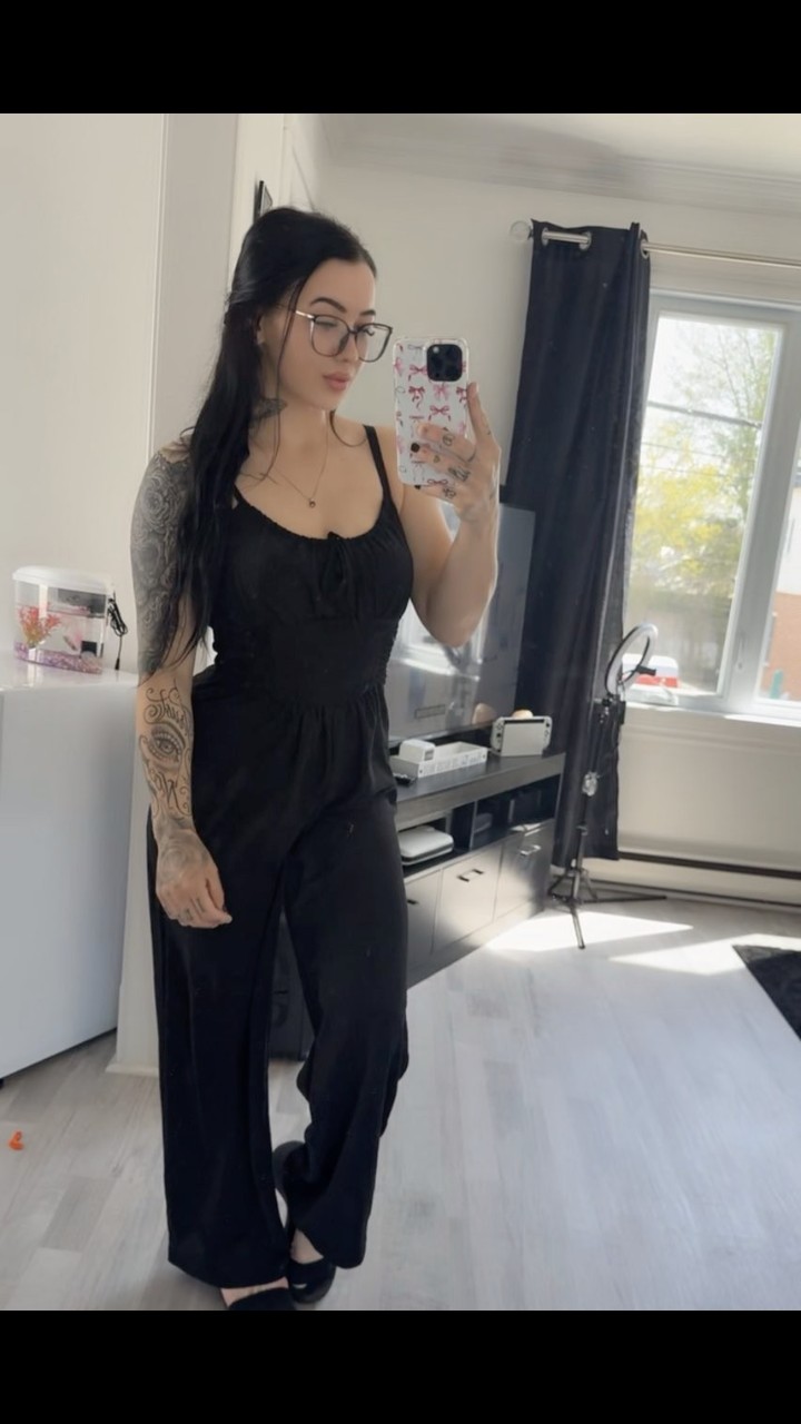 Megan Plante's Stylish Black Jumpsuit Look | Full Outfit Reveal & Mirror  Selfie | Video by Megan Plante (@meganp8)