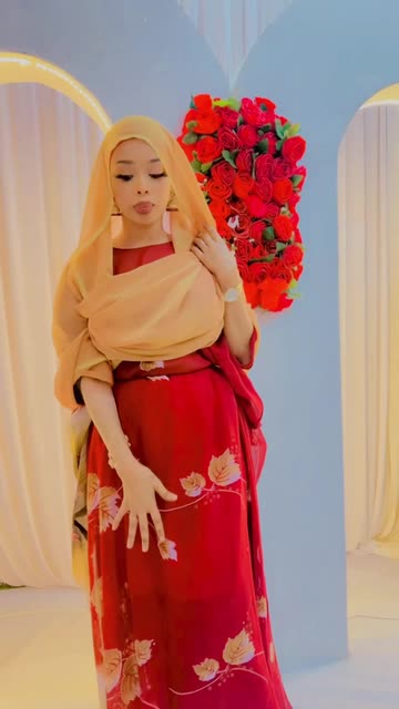 red dress hijab fashion Red velvet  . . . . . #hijabstyle #hijab #hijabers #hijabfashion #red # outfit #dress