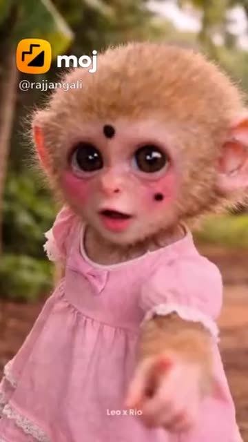monkey in a pink dress Monkey in a pink dress"  image created in Shedevrum