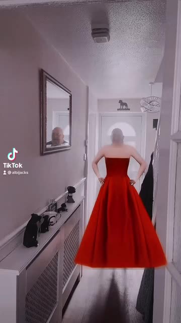 red dress challenge Man Wears Red Dress in Hallway Dance