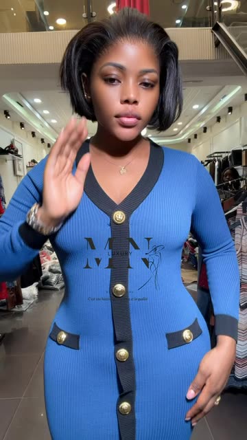 Blue Ribbed Knit Dress Outfit Ideas Videos